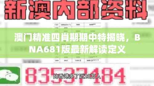 澳门精准四肖期期中特揭晓,BNA681版最新解读定义