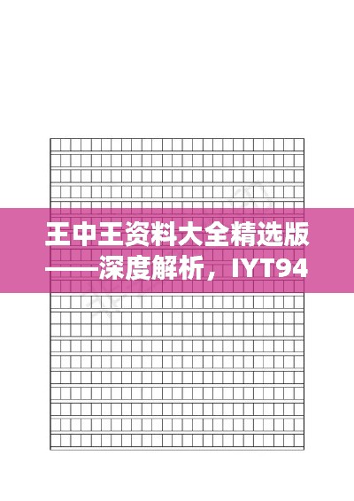 王中王资料大全精选版——深度解析,IYT948.53最新发布