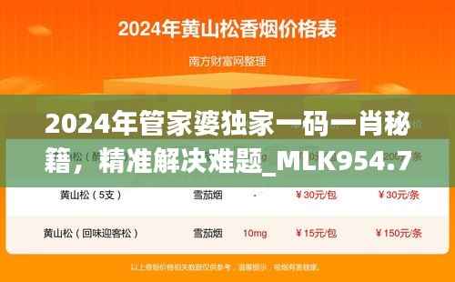 2024年管家婆独家一码一肖秘籍,精准解决难题_MLK954.76特别版