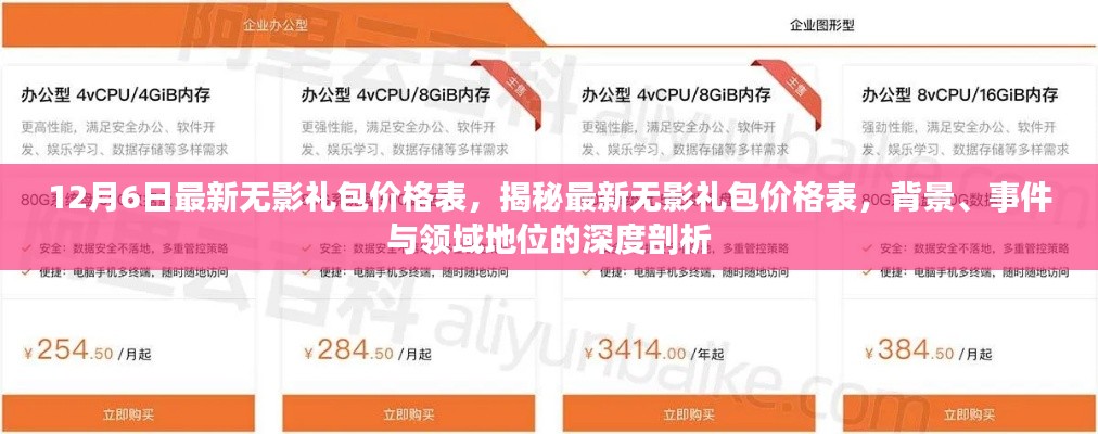 最新无影礼包价格表揭秘,深度剖析背景、事件与领域地位