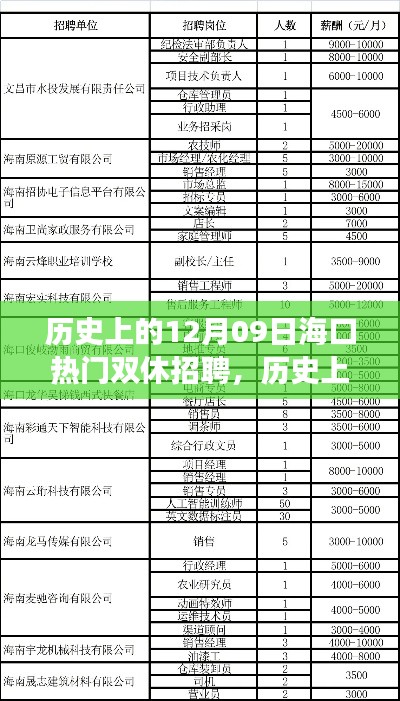 历史上的12月09日海口热门双休招聘,历史上的12月09日海口热门双休招聘全攻略,一步步教你如何求职成功