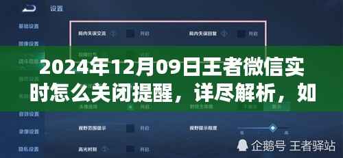 如何轻松关闭王者微信实时提醒,详细步骤解析